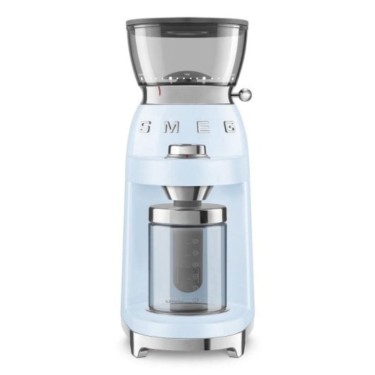 Kaffeemühle Smeg CGF03PBEU blau pastell 240 g Kegelmahlwerk Edelstahl