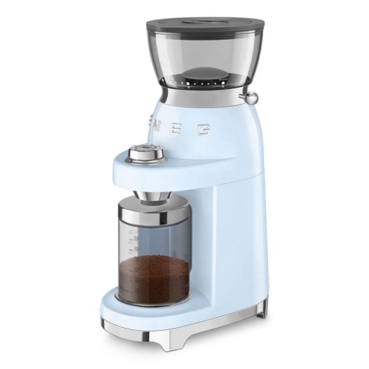 Kaffeemühle Smeg CGF03PBEU blau pastell 240 g Kegelmahlwerk Edelstahl
