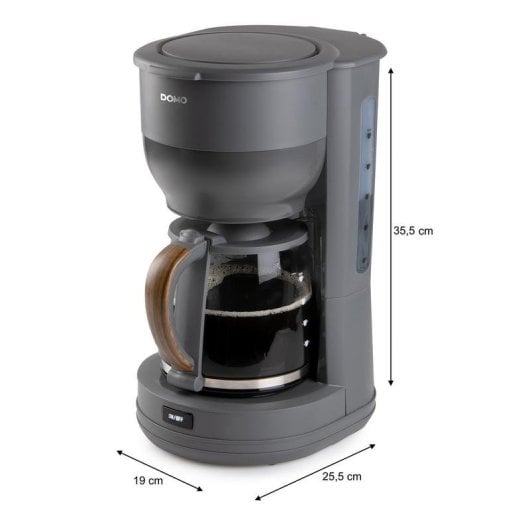 Filterkaffeemaschine Domo Wood You DO754K 1,25L 10 Tassen Tropfstopp Auto-Off