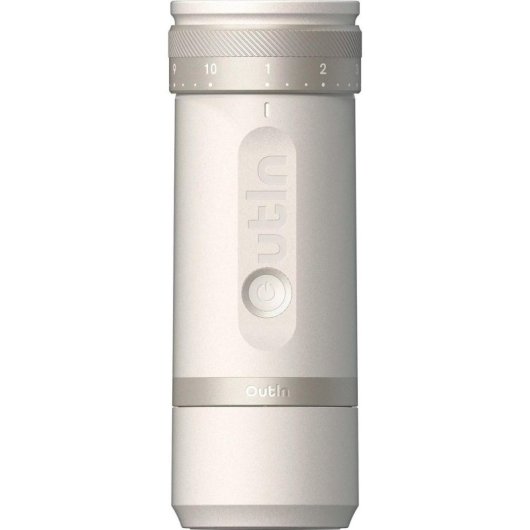 Molinillo de café OutIn Fino eléctrico 25 g fresa cónica acero blanco
