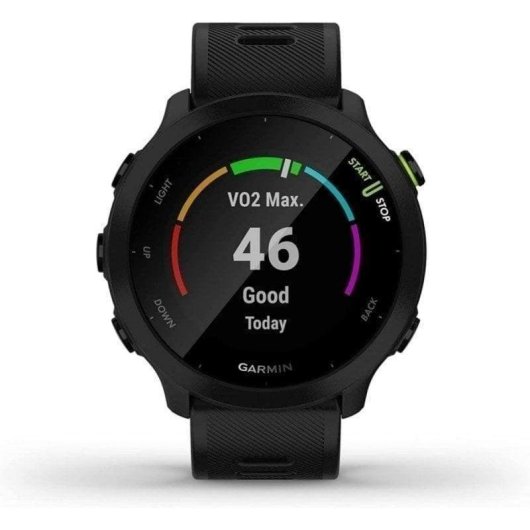 Garmin Forerunner 55 Bluetooth GPS 42mm Preto MIP Resistente 5ATM Cardio Sono
