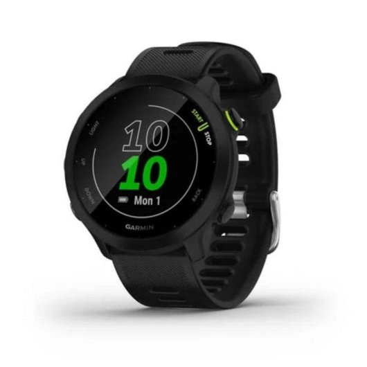 Garmin Forerunner 55 Bluetooth GPS 42mm Preto MIP Resistente 5ATM Cardio Sono