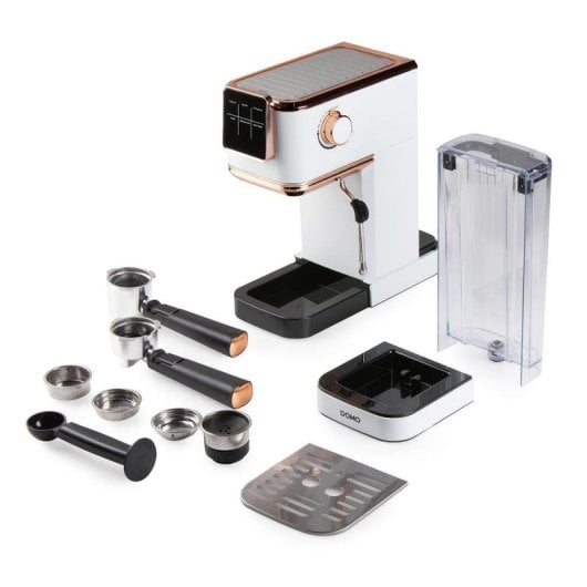 Siebträgermaschine Domo DO746K 1,1L 20 Bar Thermoblock mit Dampfdüse und Touchscreen