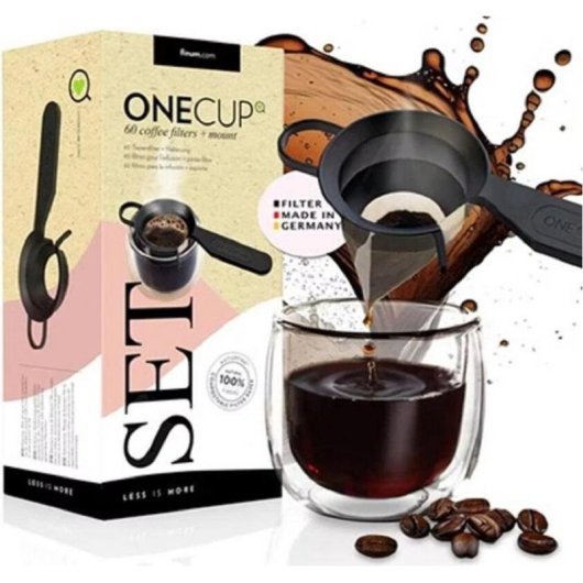Filtro de cafe Finum 4004060420941 suporte preto 60 unidades