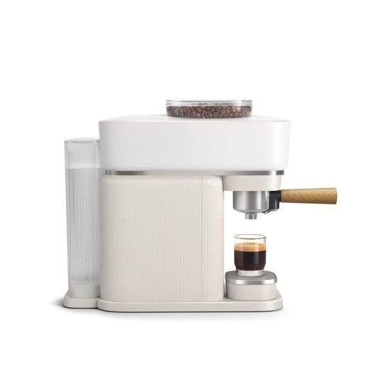 Cafetera Espresso Philips BAR302/20 1,2L 16 Bares con molinillo integrado blanca