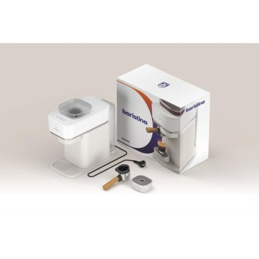 Cafetera Espresso Philips BAR302/20 1,2L 16 Bares con molinillo integrado blanca