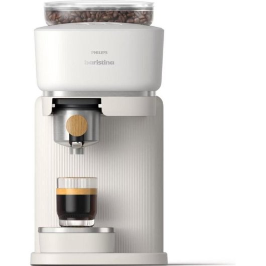 Cafetera Espresso Philips BAR302/20 1,2L 16 Bares con molinillo integrado blanca