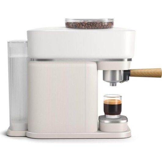 Cafetera Espresso Philips BAR302/20 1,2L 16 Bares con molinillo integrado blanca