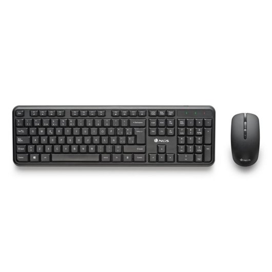 Teclado NGS Serenity Kit inalámbrico de membrana con ratón ambidiestro y teclas multimedia