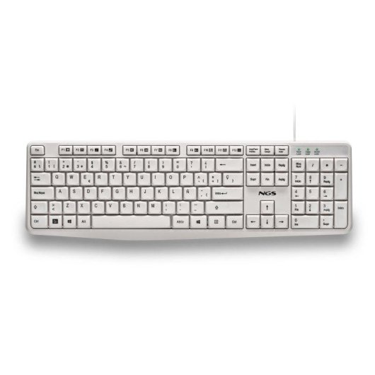 Teclado NGS Heritage USB de membrana multimedia resistente a salpicaduras