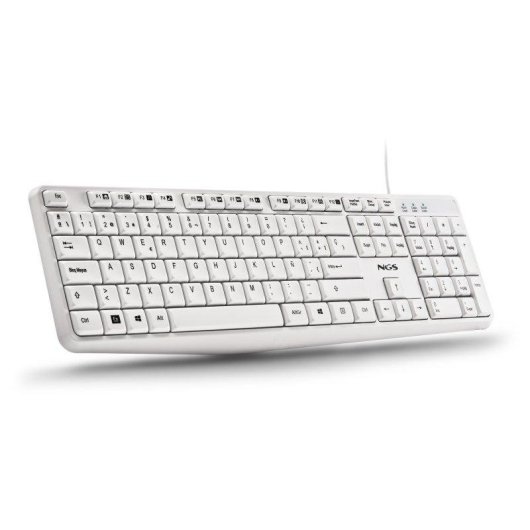 Teclado NGS Heritage USB de membrana multimedia resistente a salpicaduras