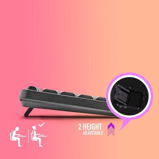 Teclado NGS Funkyv4 de membrana portugués resistente a salpicaduras con accesos multimedia