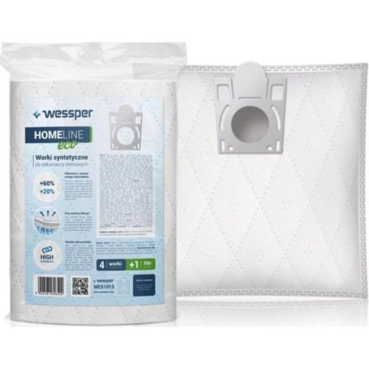 Bolsa para el polvo Wessper WES1015 microfibra compatible tambor 4 unidades