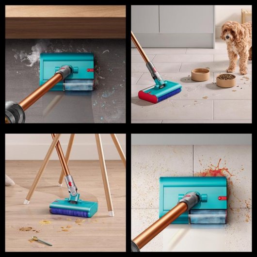 Aspirapolvere senza Fili Dyson V10 Submarine 525W 60min Lavapavimenti Anti-groviglio 0,76L Rame Grigio