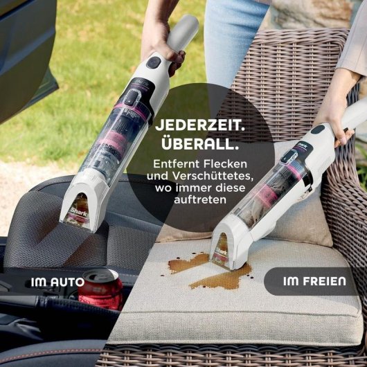 Aspirador de Mão sem Fio Shark HX100EUT 100W Seco e Húmido Filtro Lavável 0,14L Preto Rosa Branco