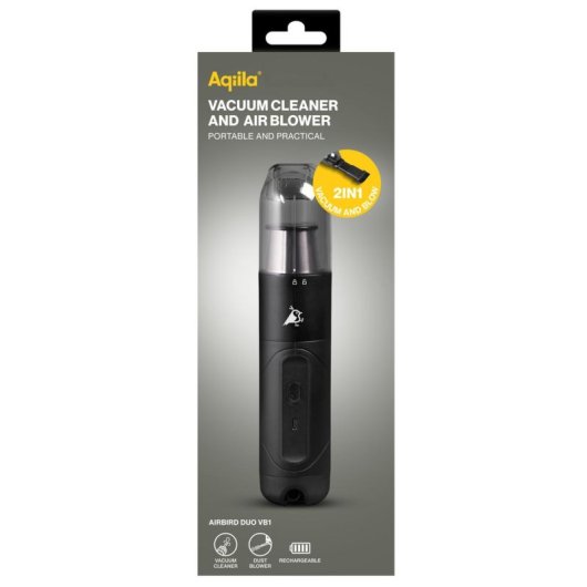 Aspiradora de Mano sin Bolsa Aqiila Airbird VB1 DUO 15000Pa 7500mAh Ultraligera Negro