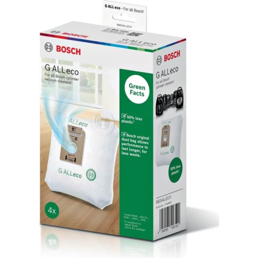 Staubbeutel Bosch BBZGALLECO Eco 4 Stück für Trommelstaubsauger