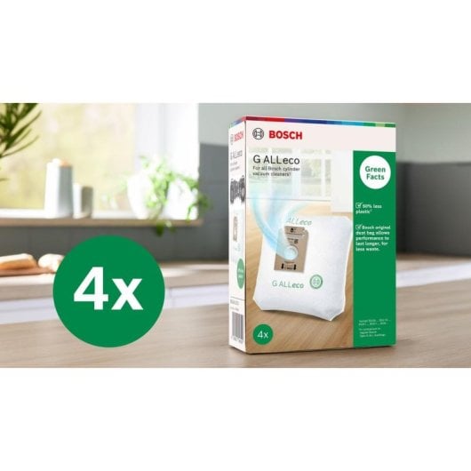 Staubbeutel Bosch BBZGALLECO Eco 4 Stück für Trommelstaubsauger