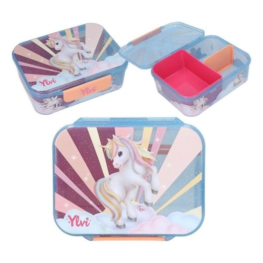 Fiambrera Ylvi & the Minimoomis 0414145 azul compartimentada polipropileno