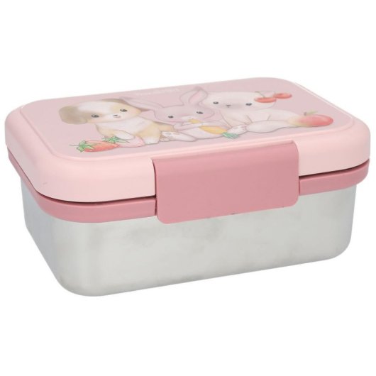 Fiambrera Princess Mimi 0414030 inox 1L rosa hermética infantil