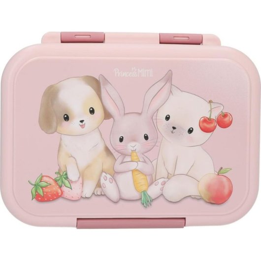 Fiambrera Princess Mimi 0414030 inox 1L rosa hermética infantil