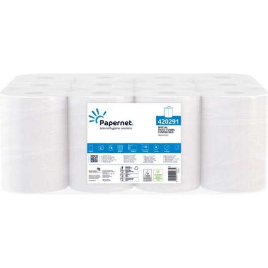 Toalla de papel Papernet 420291 2 capas 158 hojas celulosa blanca EU Ecolabel