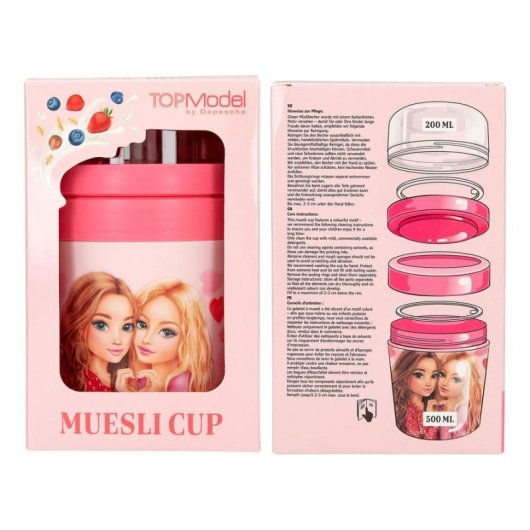 Termo Top Model 0414131 rosa 500 ml polipropileno à prova de fugas