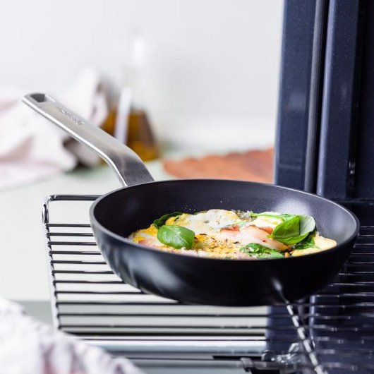 Poele GreenPan Evolution 30 cm Ceramique Antiadherente Couvercle Verre Four