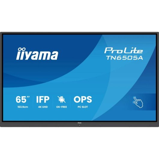 Ecrã interativo iiyama TN6505A-B1AG 64,5 4K UHD IPS tátil 500 cd/m²