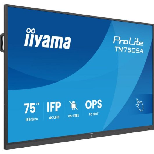 Écran interactif iiyama TN7505A-B1AG 74,5 4K UHD IPS tactile antireflet