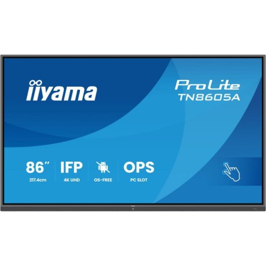 Écran interactif iiyama TN8605A-B1AG 85,6 4K Ultra HD IPS tactile antireflet