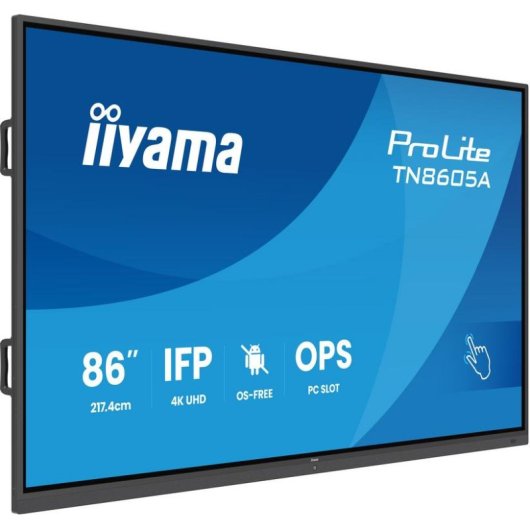 Écran interactif iiyama TN8605A-B1AG 85,6 4K Ultra HD IPS tactile antireflet