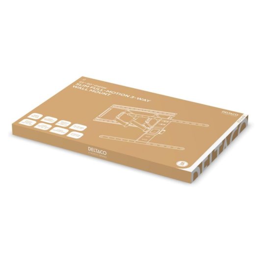 Deltaco ARM-0259-B TV Wandhalterung 43 bis 90" VESA 100x200 bis 600x400 Max 60kg