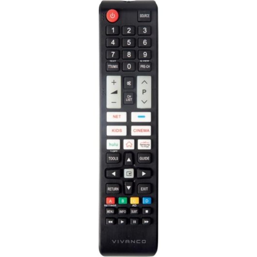 Comando Vivanco VVREMOTESAM Samsung IR sem fios botões pretos