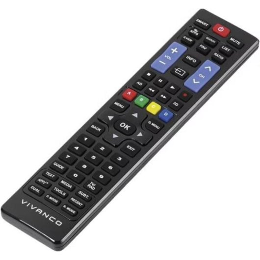 Comando Vivanco VVREMOTESAM Samsung IR sem fios botões pretos