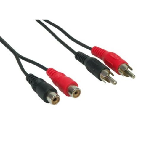 Audiokabel Alcasa AS-2CV2 2 x RCA Stecker auf 2 x RCA Buchse 1,5 m schwarz