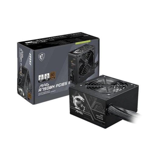 Fuente de Alimentación MSI MAG A750BN PCIE5 II 750W 80 PLUS Bronze no modular