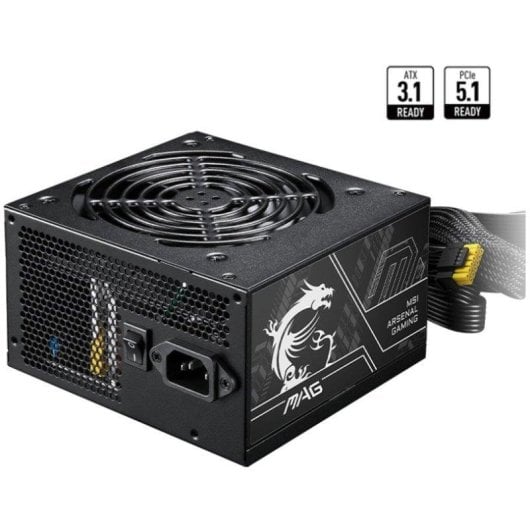 Fonte de Alimentação MSI MAG A750BN PCIE5 II 750W 80 PLUS Bronze ATX