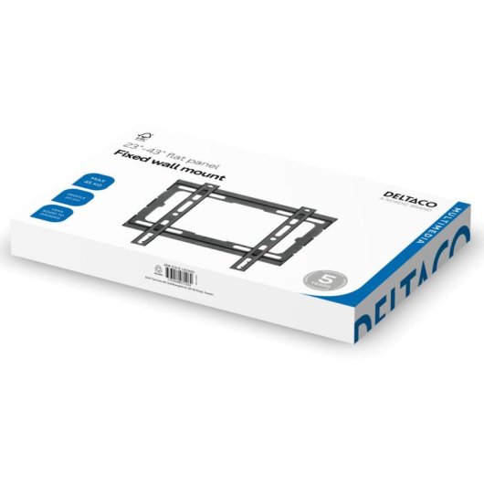 Deltaco ARM-519-B TV Wandhalterung 23 bis 43" VESA 50x50 bis 200x200 Max 45kg