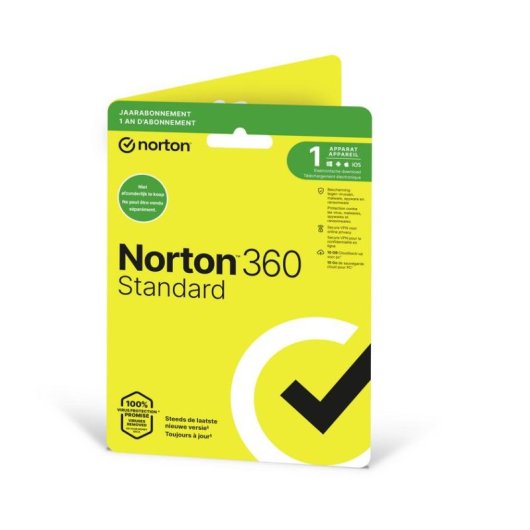 Logiciel Norton 360 Standard 1 licence 1 appareil DVD 10GB Cloud