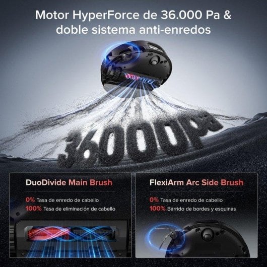 Robot Aspirador y Fregasuelos Roborock Saros 20 Sonic con Autovaciado Navegación Láser 36.000 Pa Control por Voz Altura 