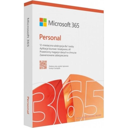 Software Microsoft 365 Personal 1 utilizador 5 dispositivos 1TB Polaco