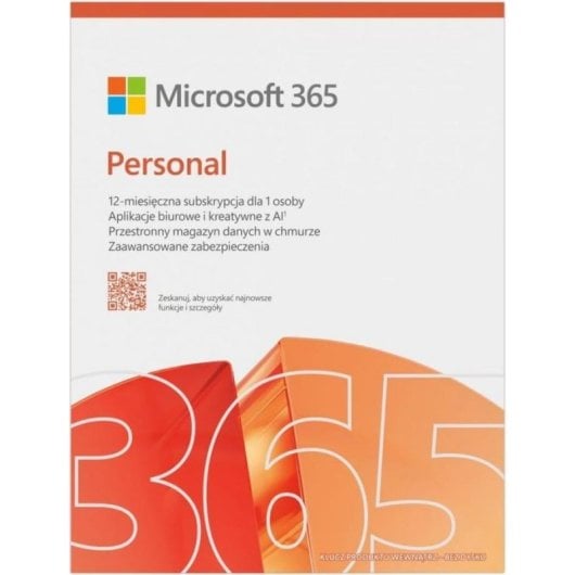 Software Microsoft 365 Personal 1 utilizador 5 dispositivos 1TB Polaco