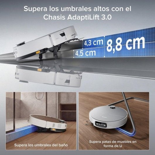 Robot Aspirador y Fregasuelos Roborock Saros 20 Sonic con Autovaciado Navegación LiDAR 36.000 Pa Control por Voz Altura 