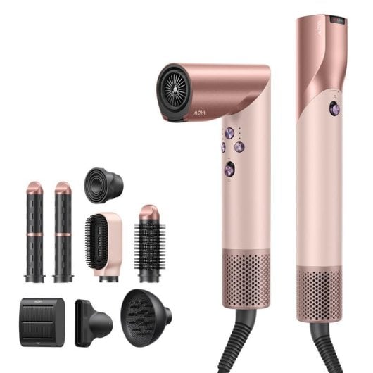 Secador de Cabelo com Difusor Mova Master 10 1600W 4 Temperaturas 3 Velocidades Acessórios Rosa