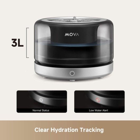 Automatischer Trinkbrunnen Mova WF20 Pro 3L Edelstahl Leise Batterie