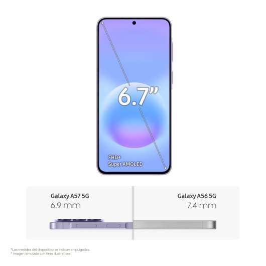Samsung Galaxy A57 5G 8GB 256GB 6.7" Lila