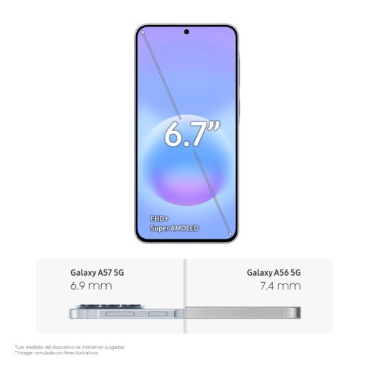 Samsung Galaxy A57 5G 12GB 512GB 6.7" Azul Claro