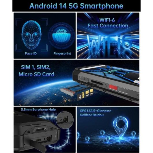 Unihertz Tank 4 Pro 5G 16GB 512GB 6.73" Noir