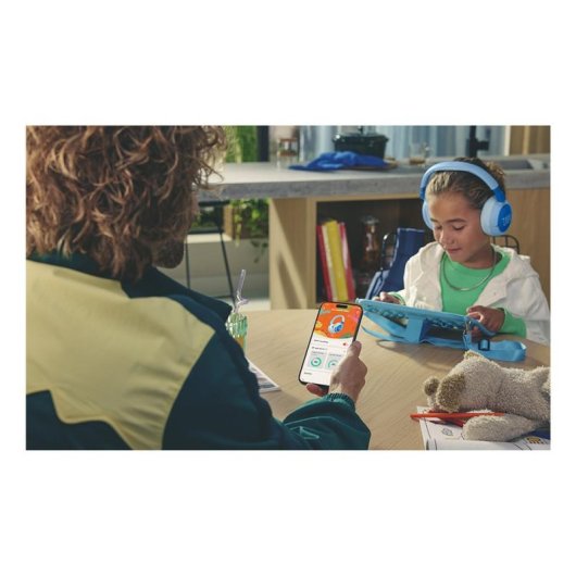 Auriculares JBL Junior 470NC sem fios Bluetooth com Cancelamento de Ruído, Microfone e controlo parental, azul